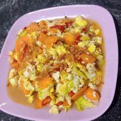 Orak Arik Sawi Wortel Telur