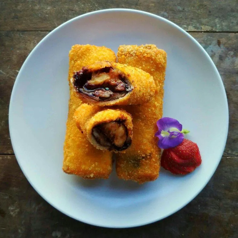 Roti Goreng Filling Pisang Coklat