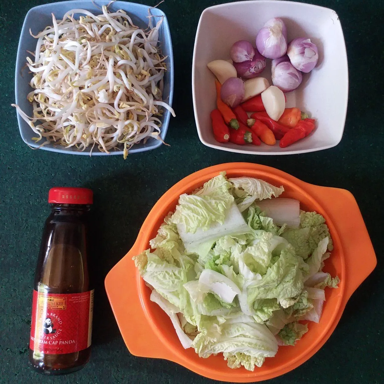 Step 1 Tumis Sawi Putih Tauge