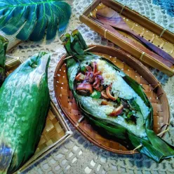Nasi Bakar Cumi Kemangi
