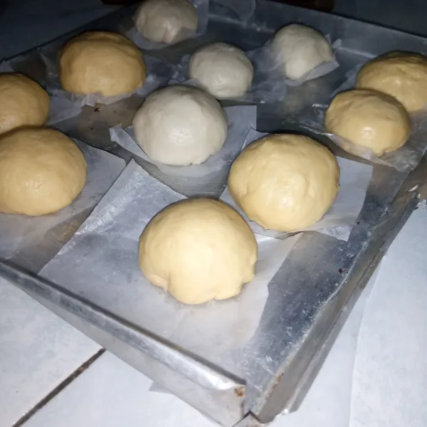 Proofing kembali bakpao sebelum dikukus (35 menit).