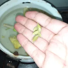 Masukkan kapulaga yang sudah digeprek.