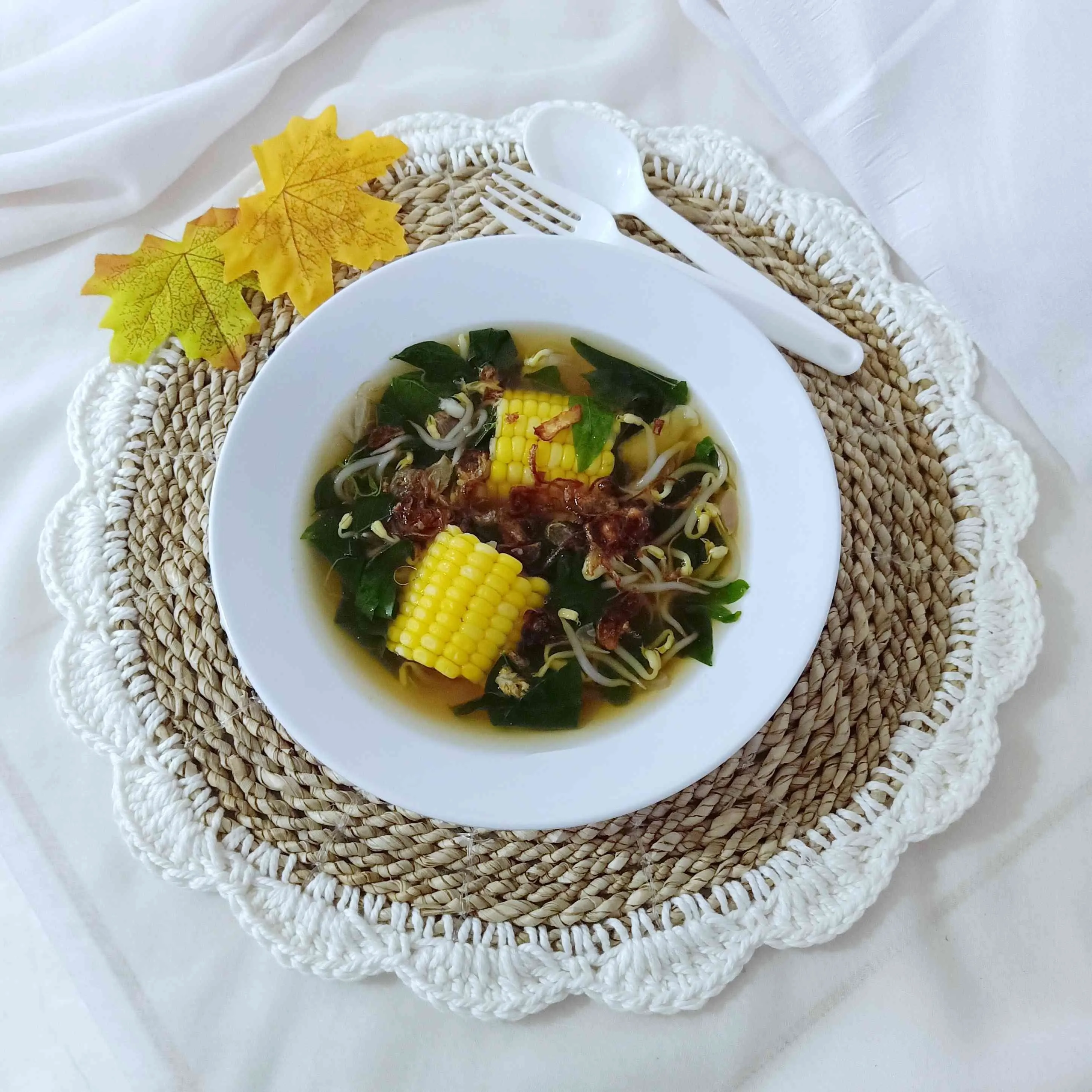 Sayur Katuk dan Jagung Kuah Bening