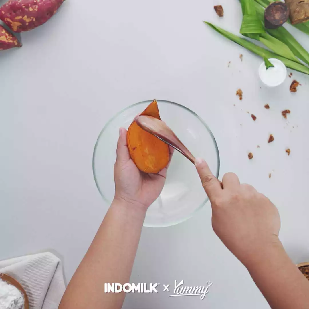 Step 1 Biji Salak Kuah Susu
