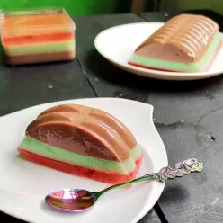 Chocopandan Pudding #1Resep1NasiBungkus