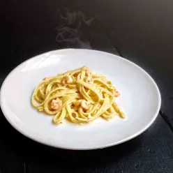 Fettucini Creamy Shrimp #1Resep1NasiBungkus