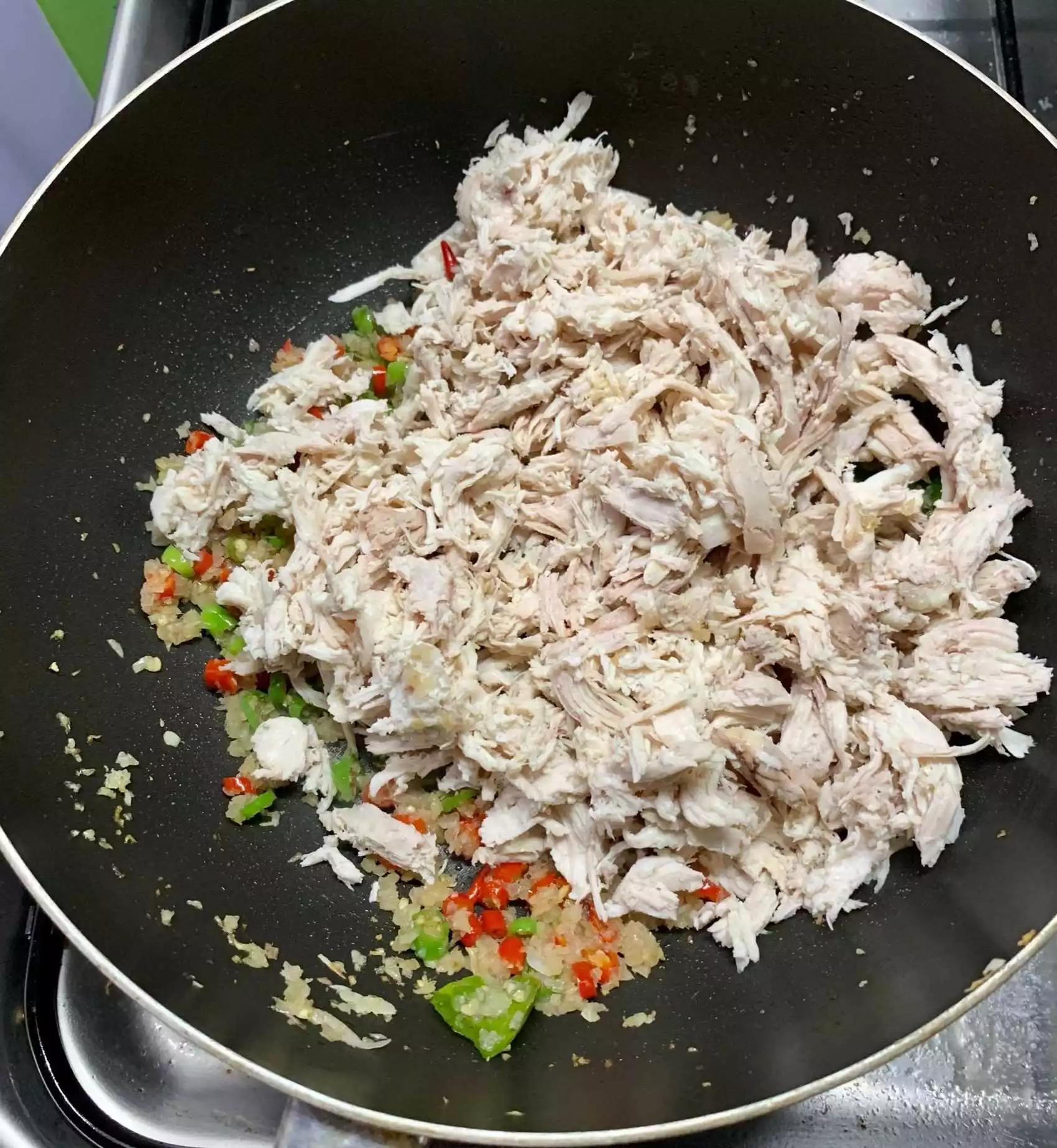 Step 6 Ayam Suwir Cabe Garam