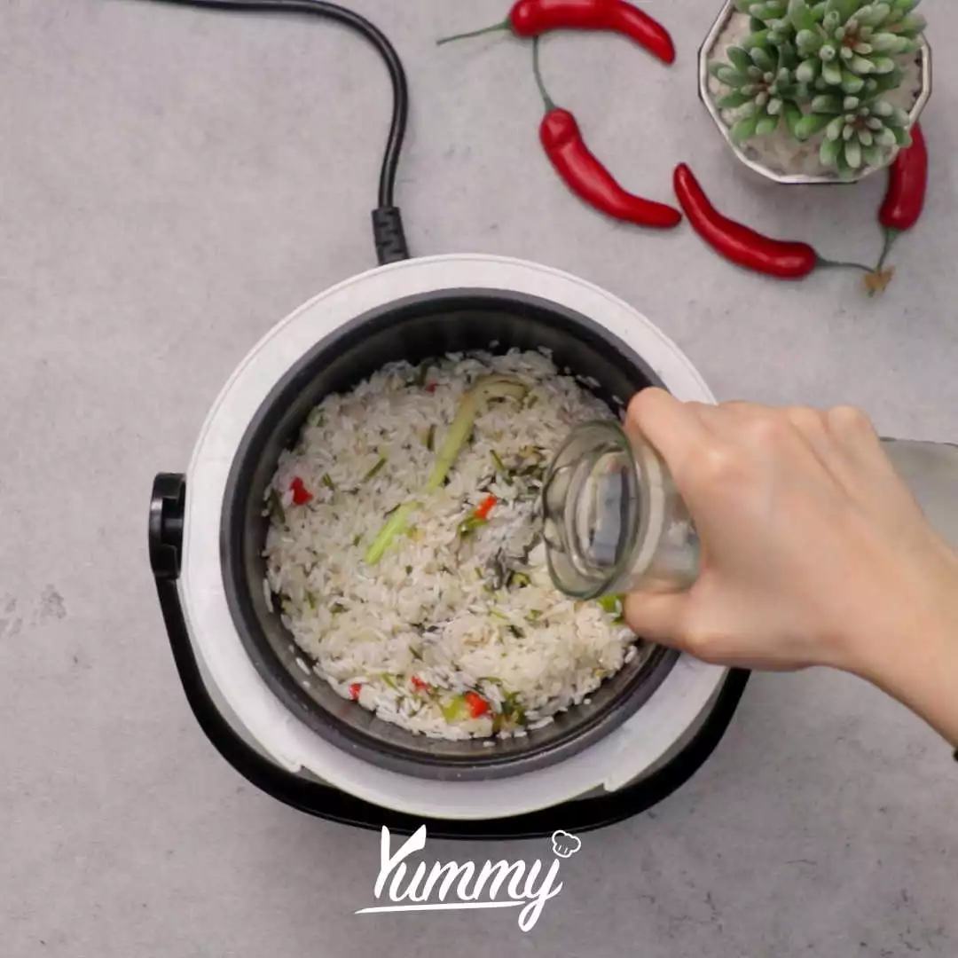 Step 4 Nasi Daun Jeruk Rice Cooker