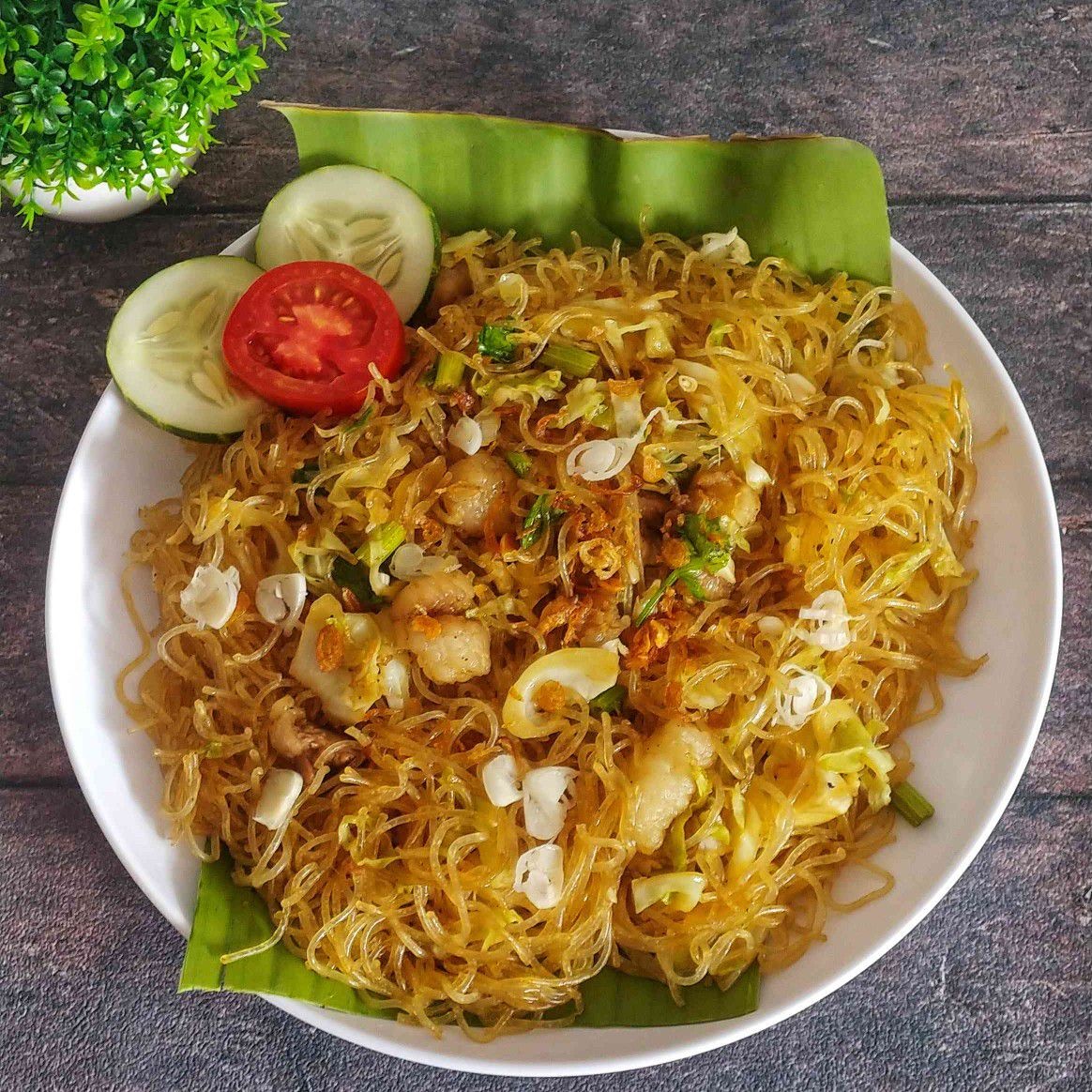 Proses memasak Bihun Goreng Kecap