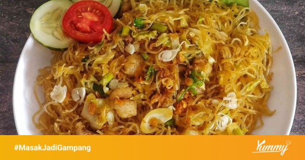 Proses memasak Bihun Goreng Kecap