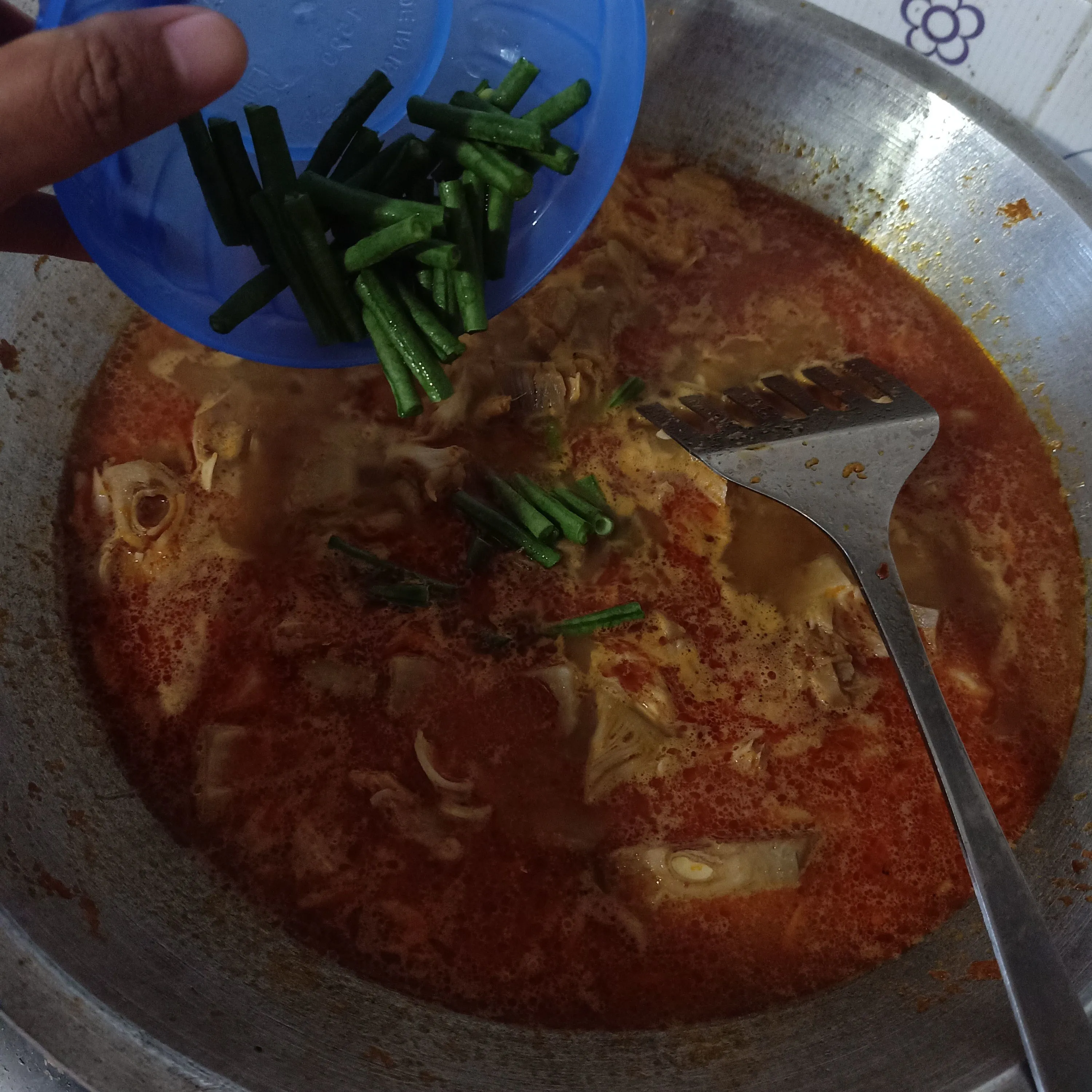 Step 6 Blendi Tewel Kacang Panjang