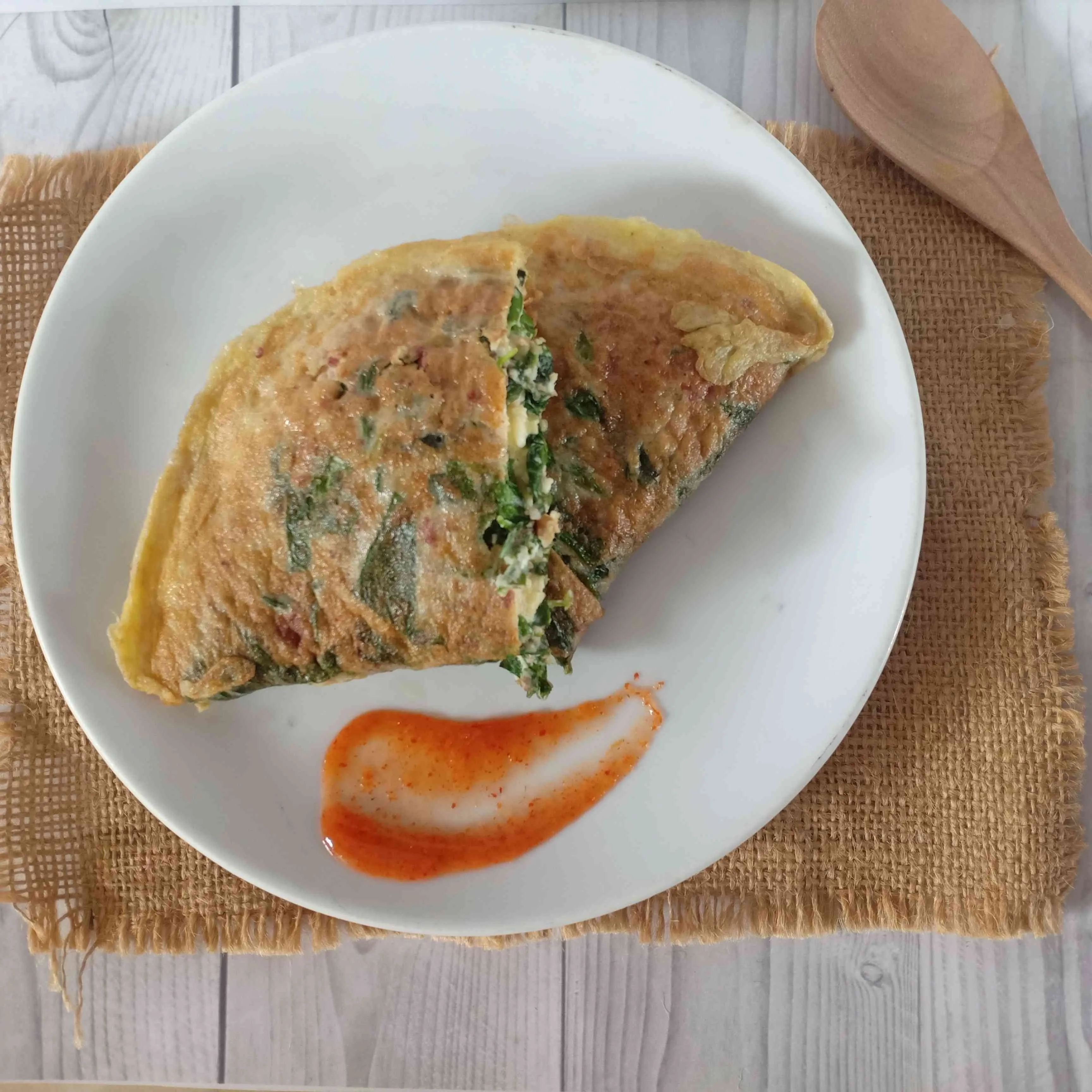 Spinach Omelette #LiburandiRumahAja