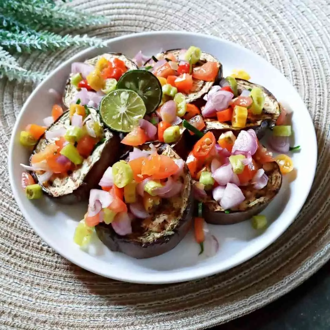 Grilled Eggplant with Tomato Salsa