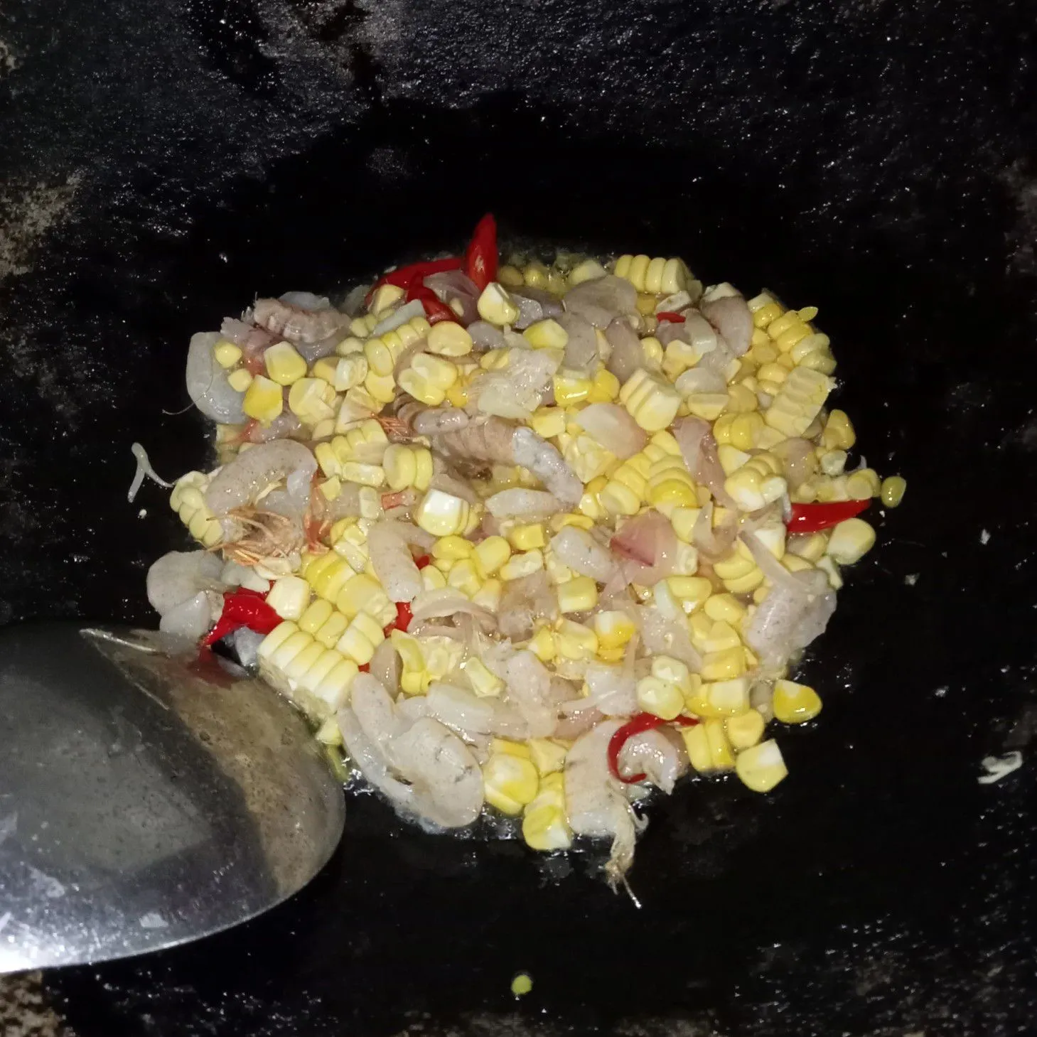 Step 5 Tumis Bunga Pepaya Jagung Tauge