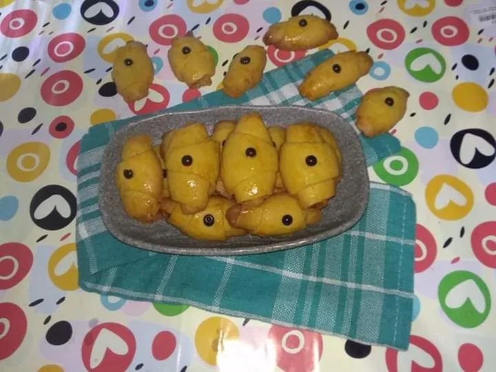 Croissant cookies siap untuk disajikan.