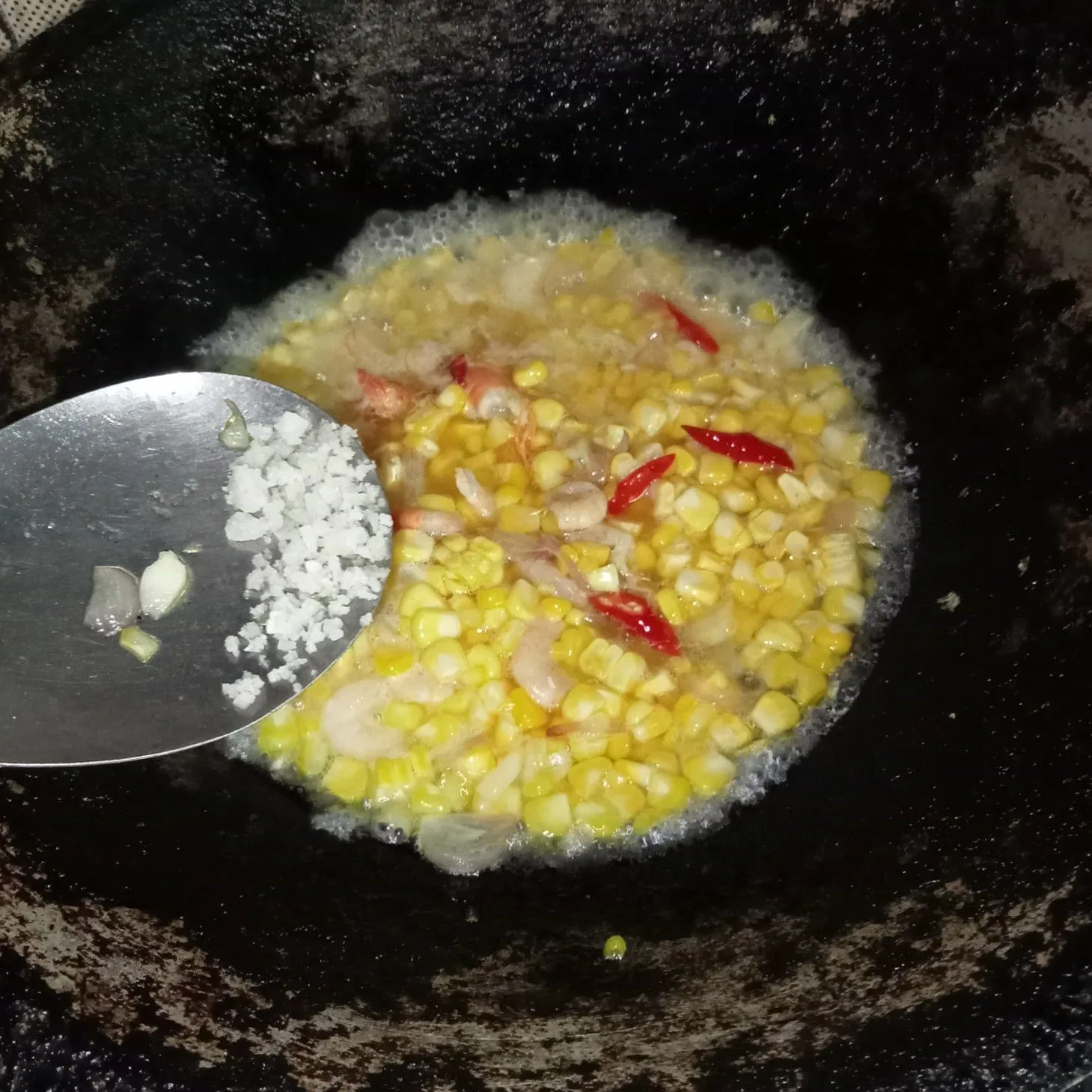 Step 6 Tumis Bunga Pepaya Jagung Tauge
