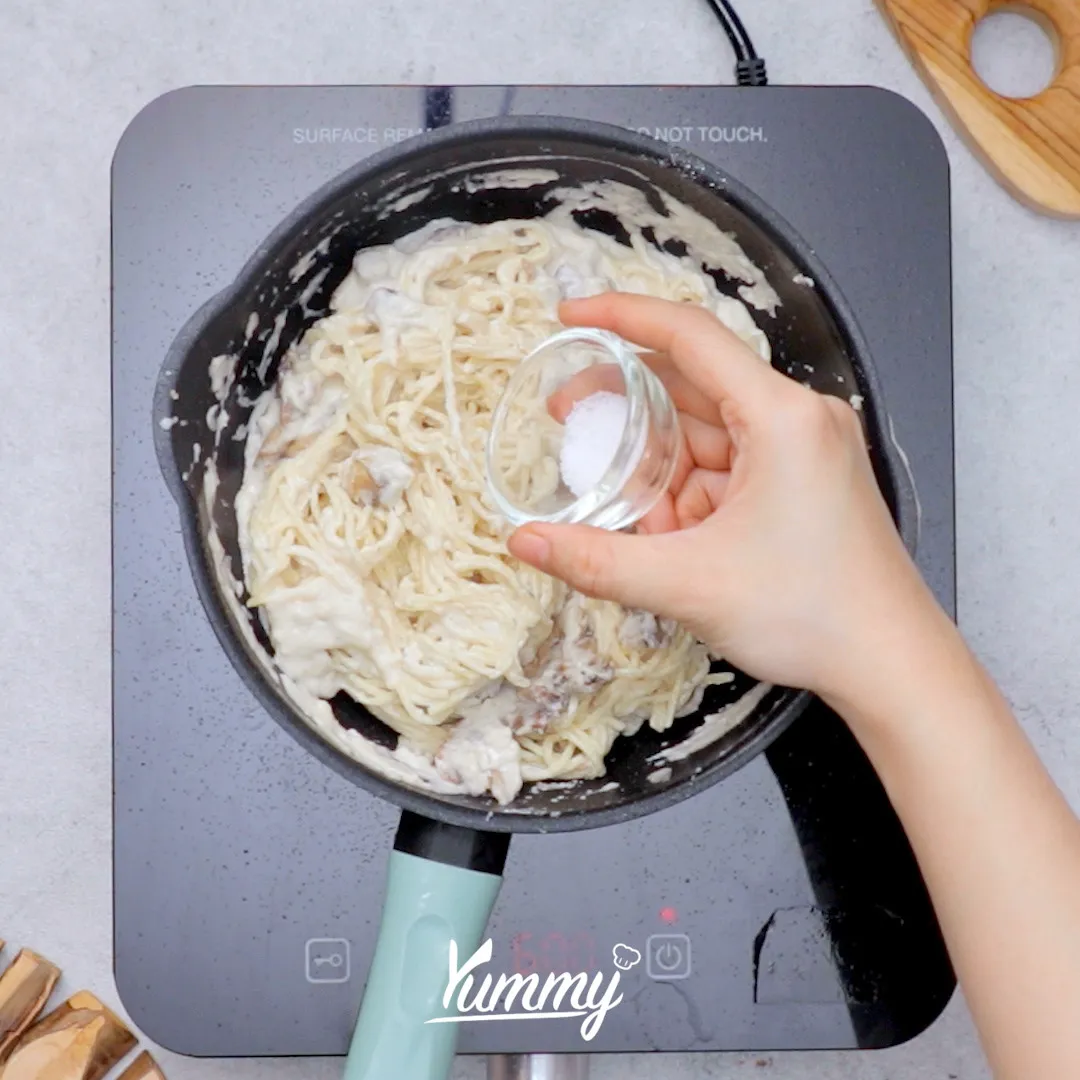 Step 4 Vegetarian Alfredo Pasta