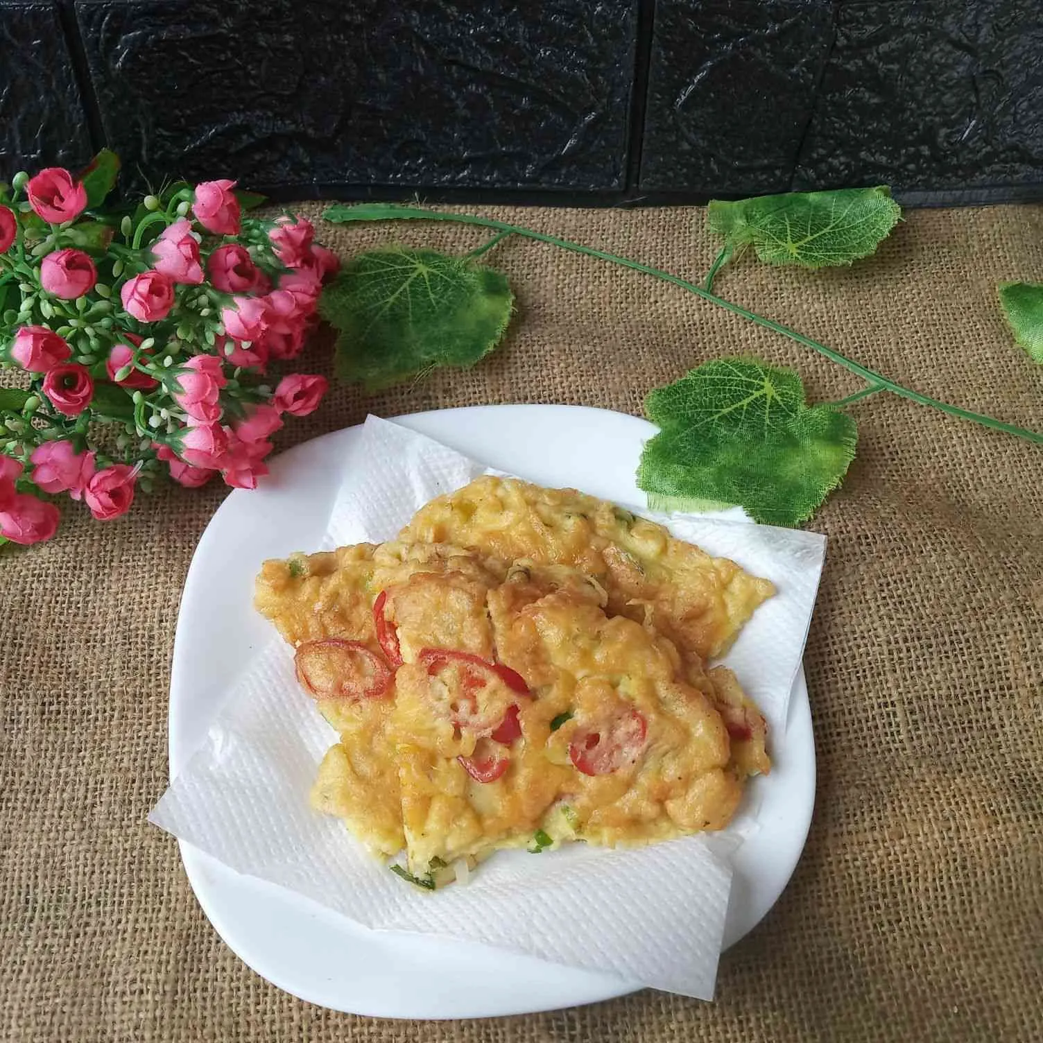 Telur Dadar Tepung Ala Warung Makan