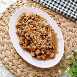 Tumis Tempe Ayam Suwir Toge