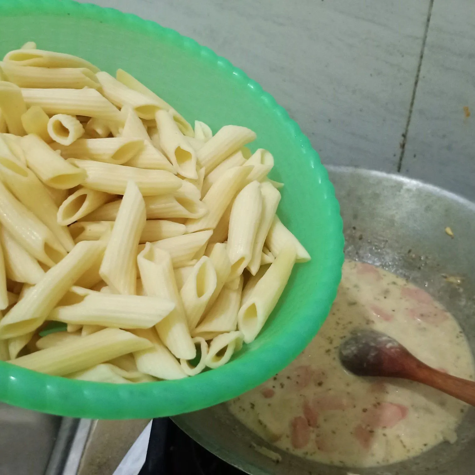 Step 6 Pasta Carbonara Murah Meriah