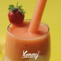 PapaBerry Smoothie (Papaya Strawberry)