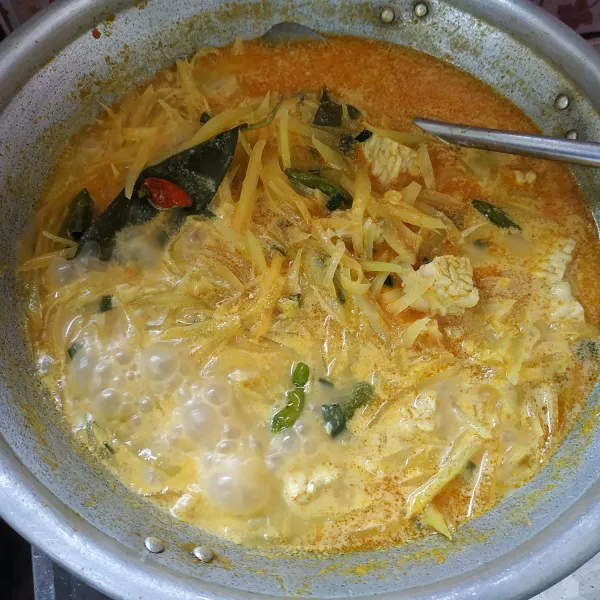 Terakhir, masukkan santan instan. Aduk dan jangan lupa cek rasa.