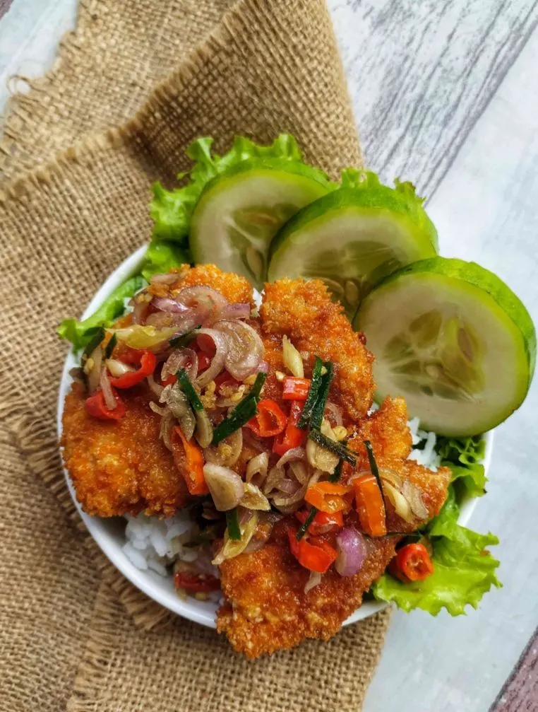Step 8 Chicken Katsu Sambal Matah