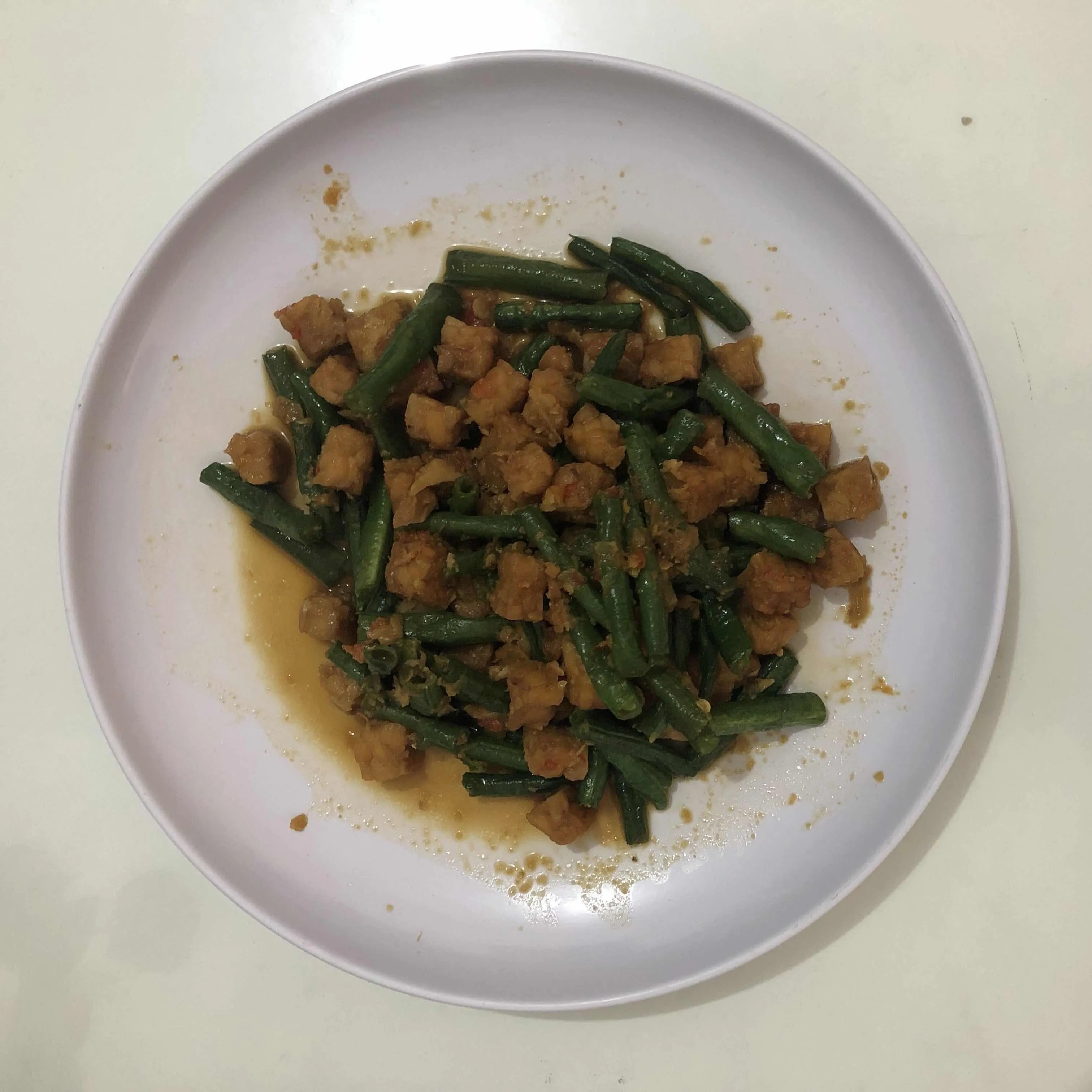 Oseng Kacang Panjang Tempe