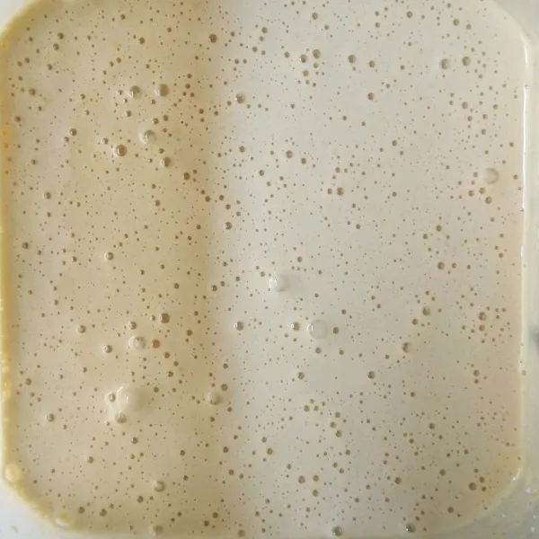 Mixer sampe agak putih berbusa.