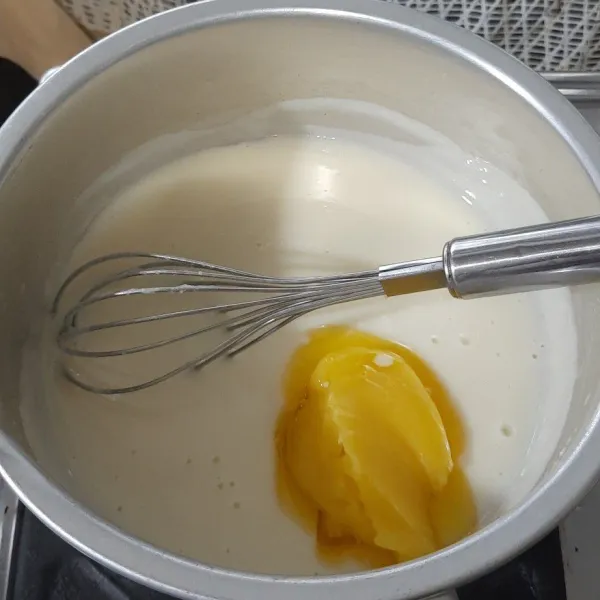 Masukkan butter.