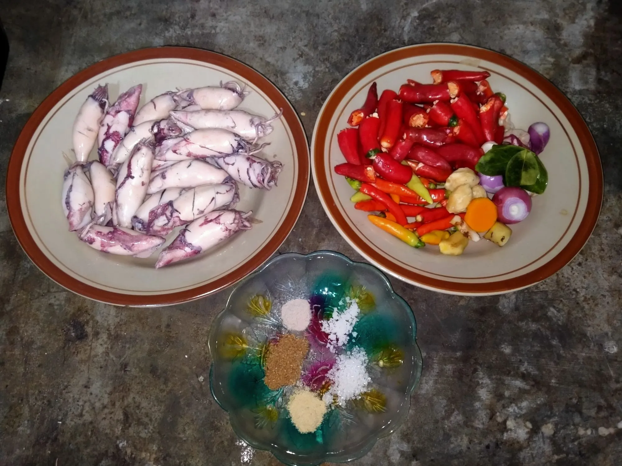 Step 1 Cumi Pedas Dower