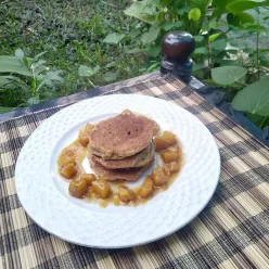 Pancake Oatmeal Saus Ubi Karamel