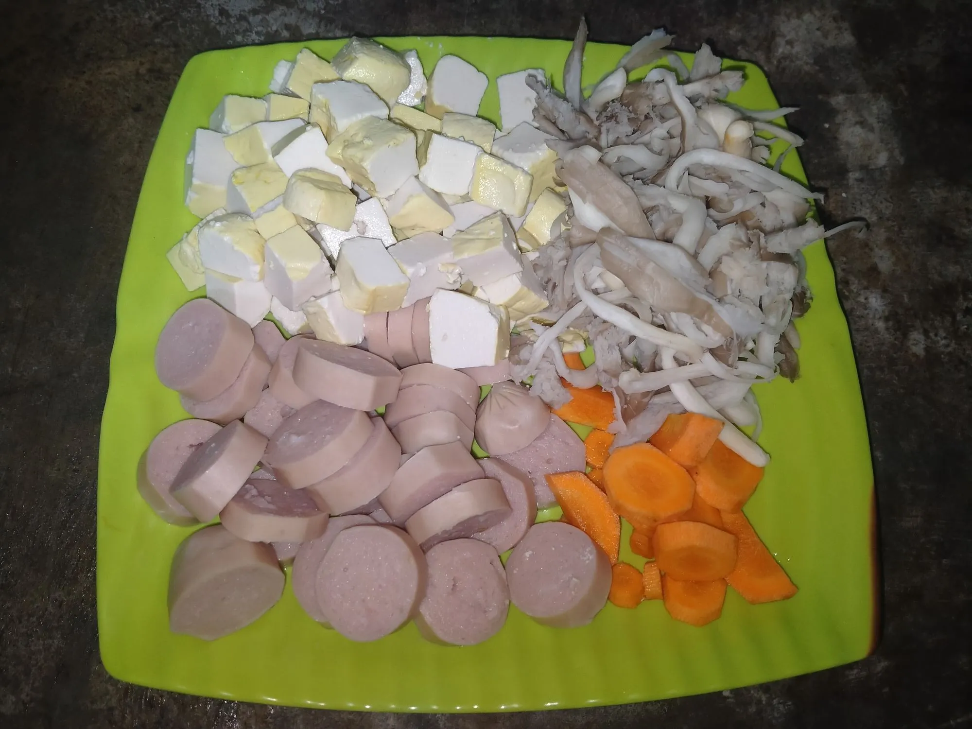 Step 1 Sup Tahu Sosis Jamur