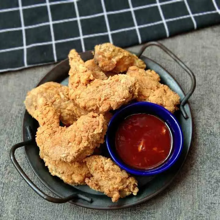 Fried Chicken with Korean Sauce #KoreanFood