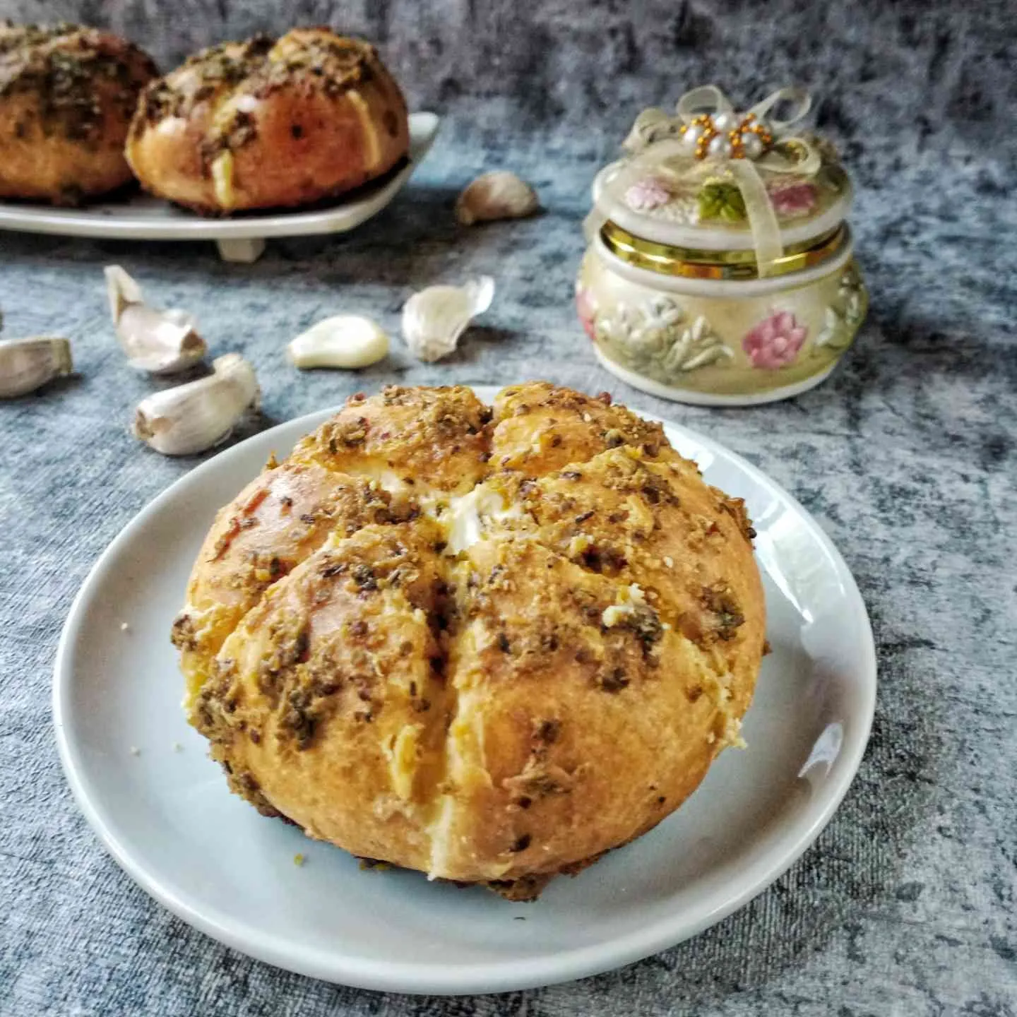Korean Garlic Cheese Bread #KoreanFood