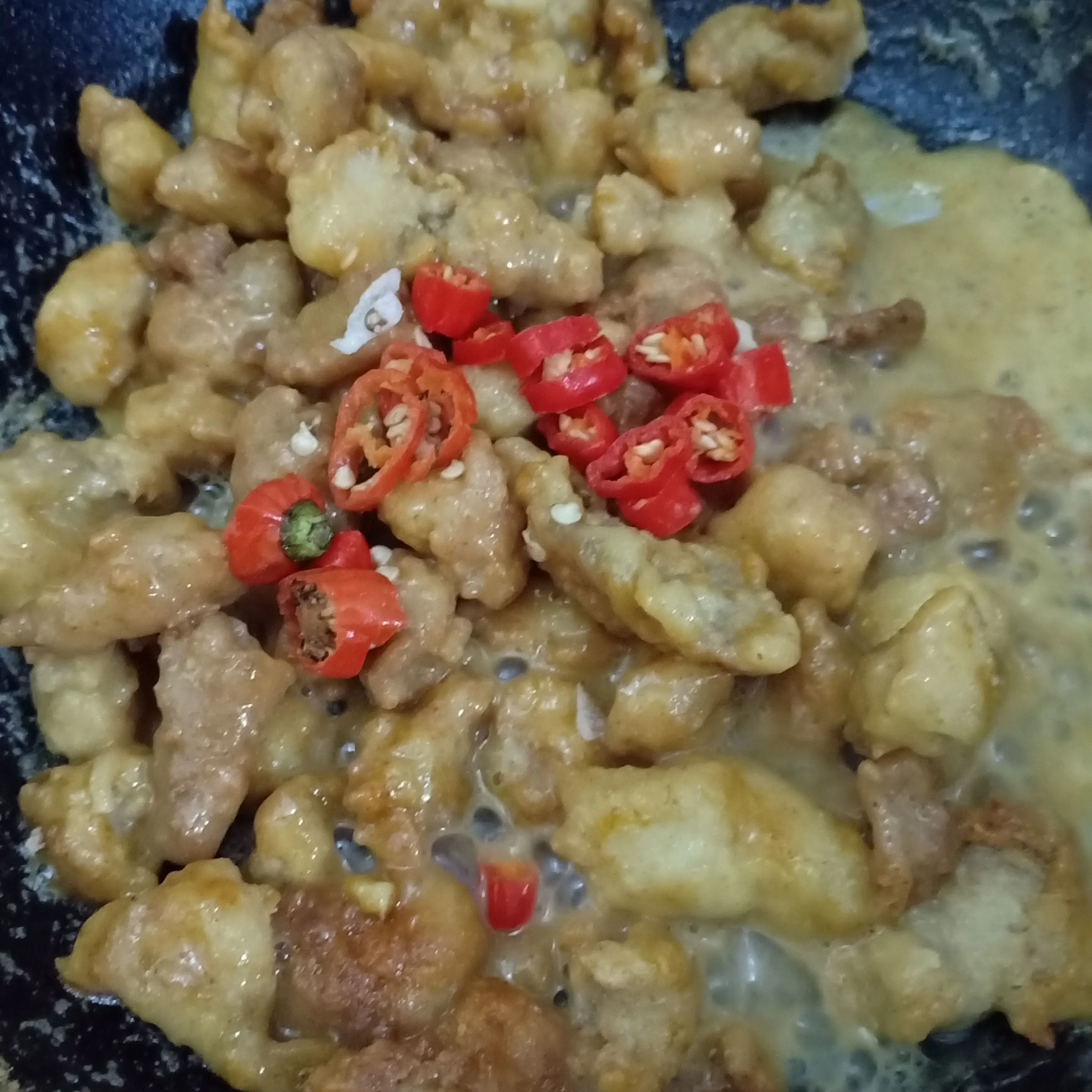 Step 6 Spicy Chicken Salted Egg