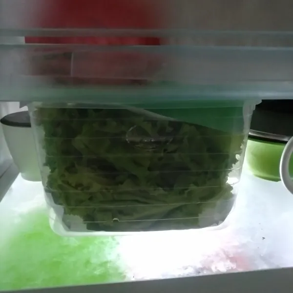 Simpan di kulkas, cara ini bisa membuat selada tetap segar sampai 10 hari. Foto utama itu kondisi selada setelah 10 hari tersimpan di kulkas, masih tetap segar.