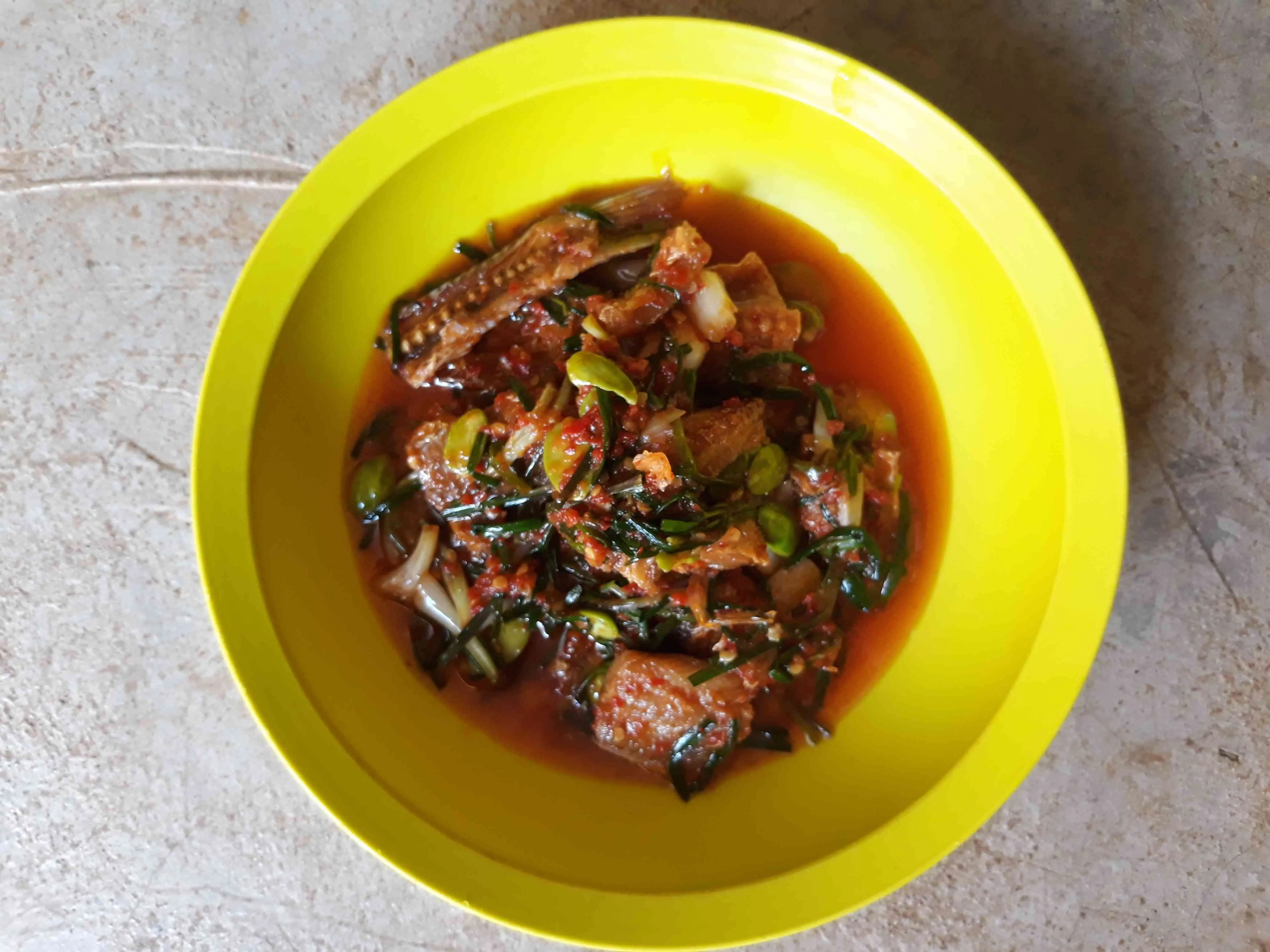 Sambal Ikan Asin Daun Bawang Batak