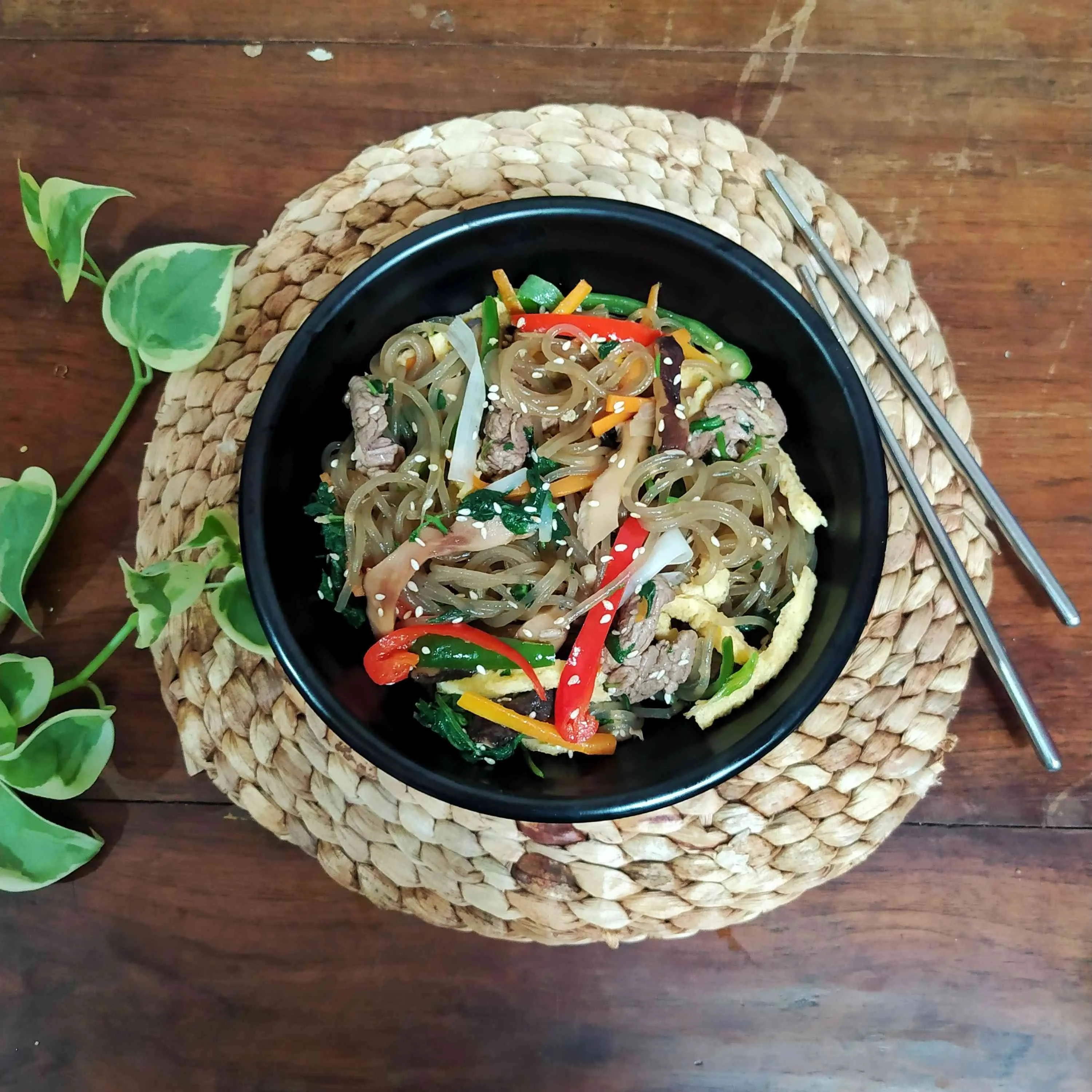 Japchae (Glass Noodles Stir-Fried) #KoreanFood