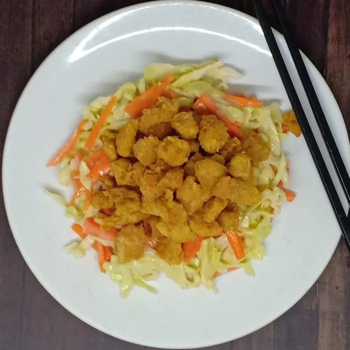 Step 5 Chicken Popcorn with Salad