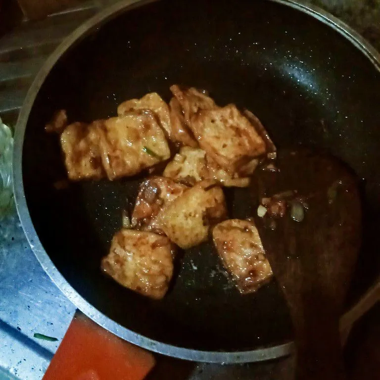 Step 6 Dubu Jorim (Tahu Goreng Bumbu Korea)