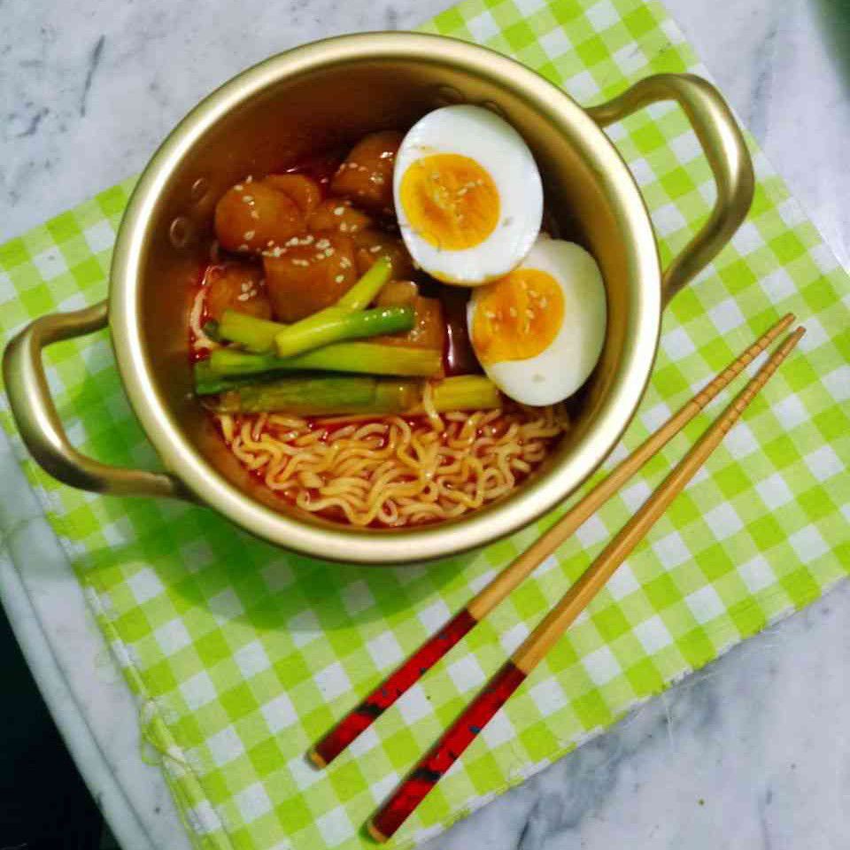 Resep Rabokki (Ramyeon+Tteokbokki) #KoreanFood Sederhana Rumahan di