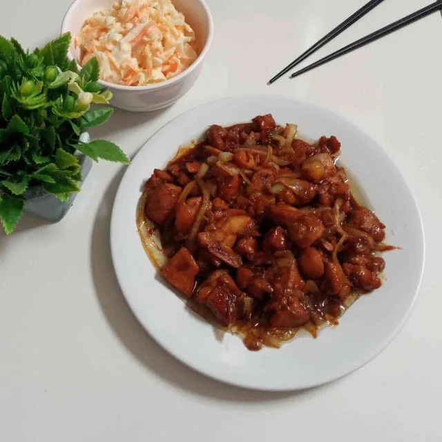 Chicken Teriyaki With Coleslaw