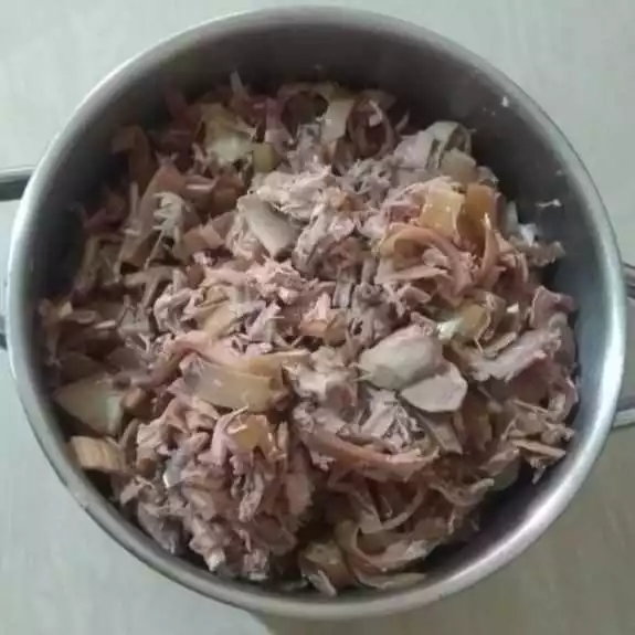 Step 1 Daging Vegetarian Jantung Pisang