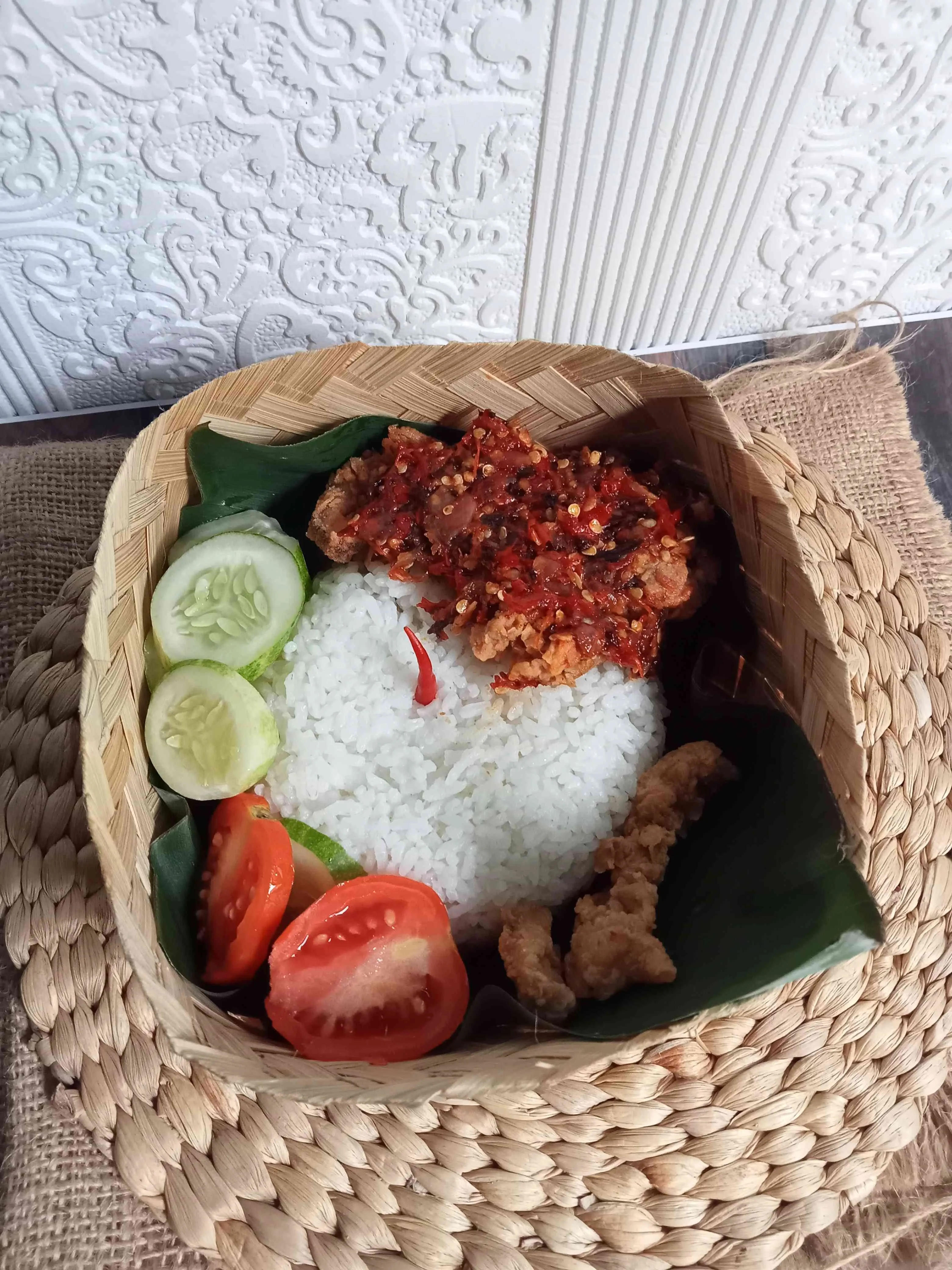 Nasi Ayam Geprek Sambal Bawang #1Resep1NasiBungkus
