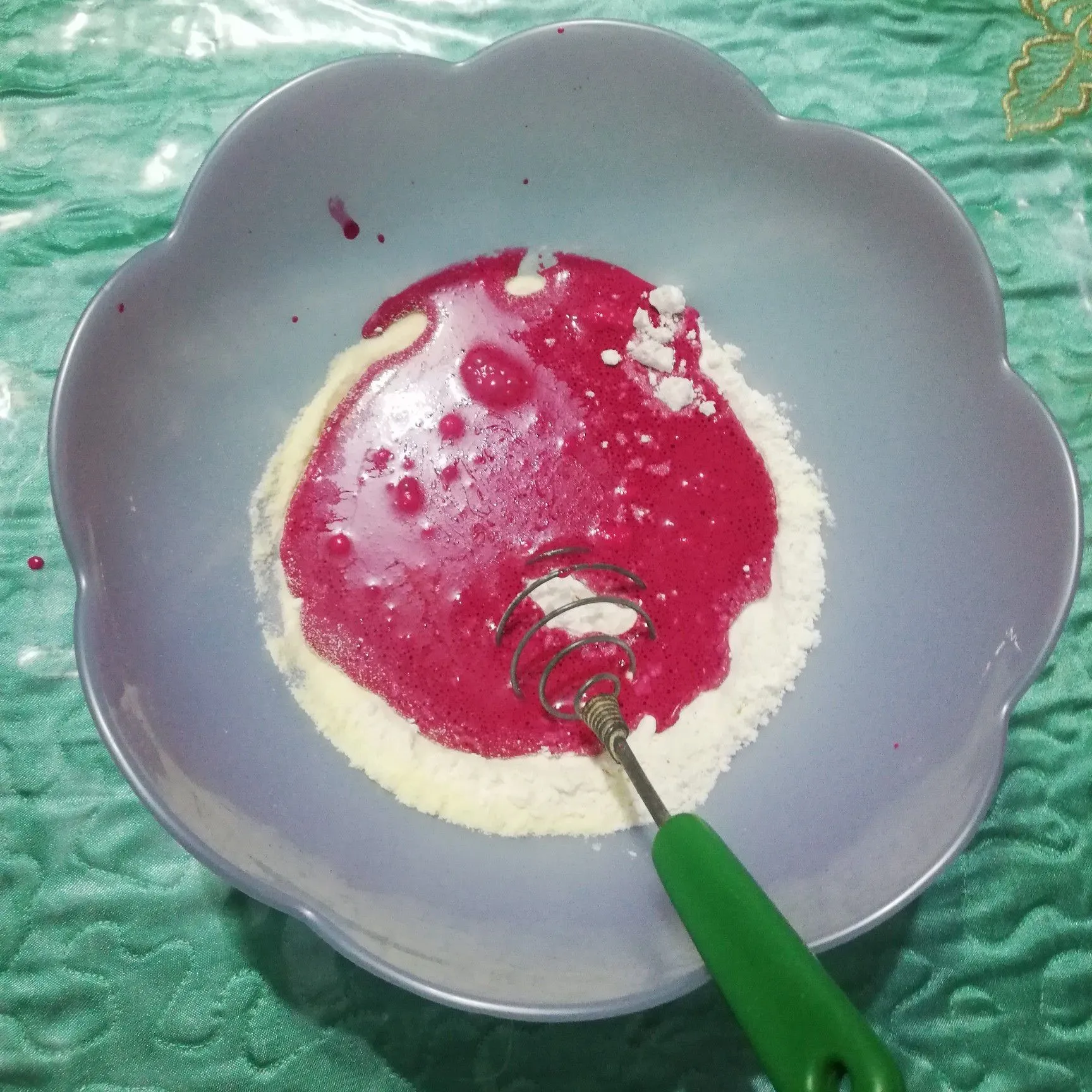 Step 2 Chiffon Cake Putih Telur Red Velvet 