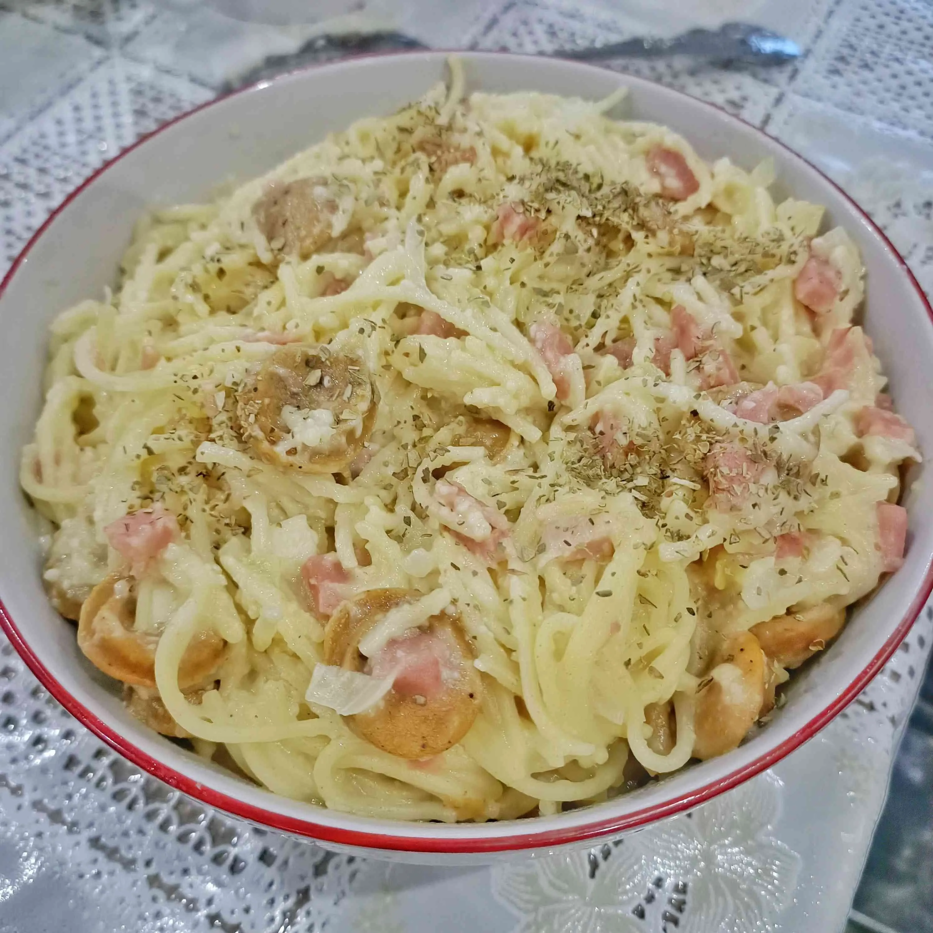 Spagety Carbonara tanpa Susu UHT