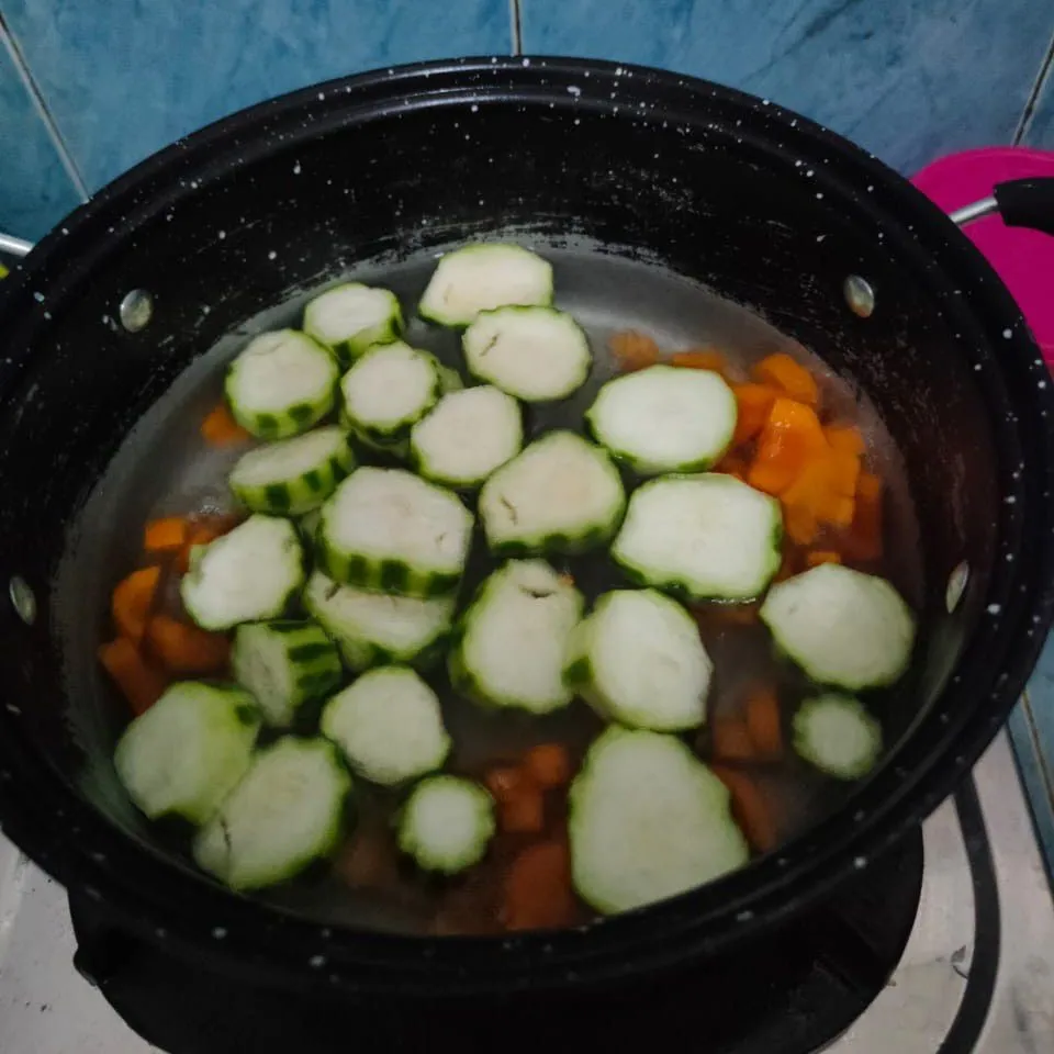 Step 3 Sayur Oyong Soun