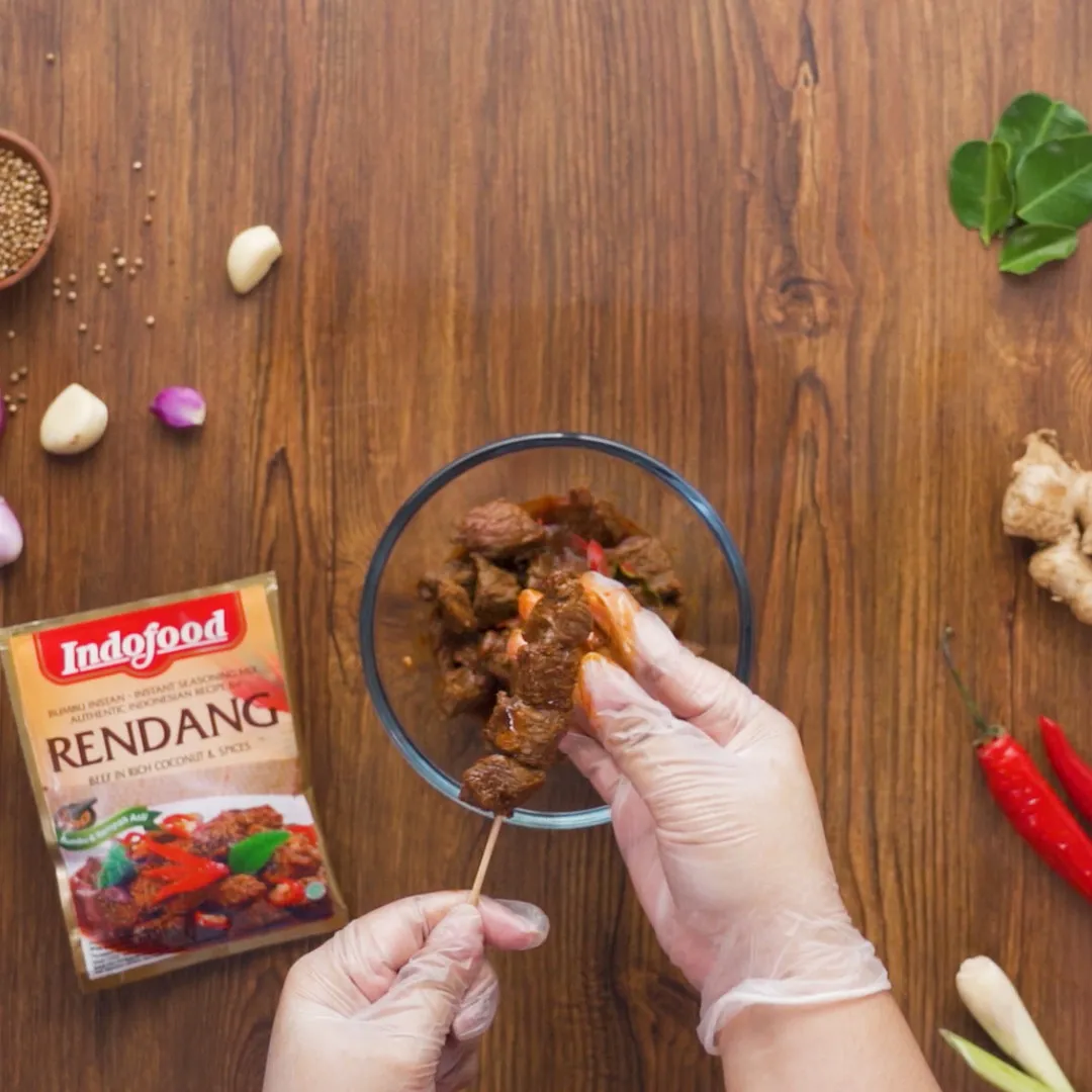 Step 3 Sate Bakar Bumbu Rendang
