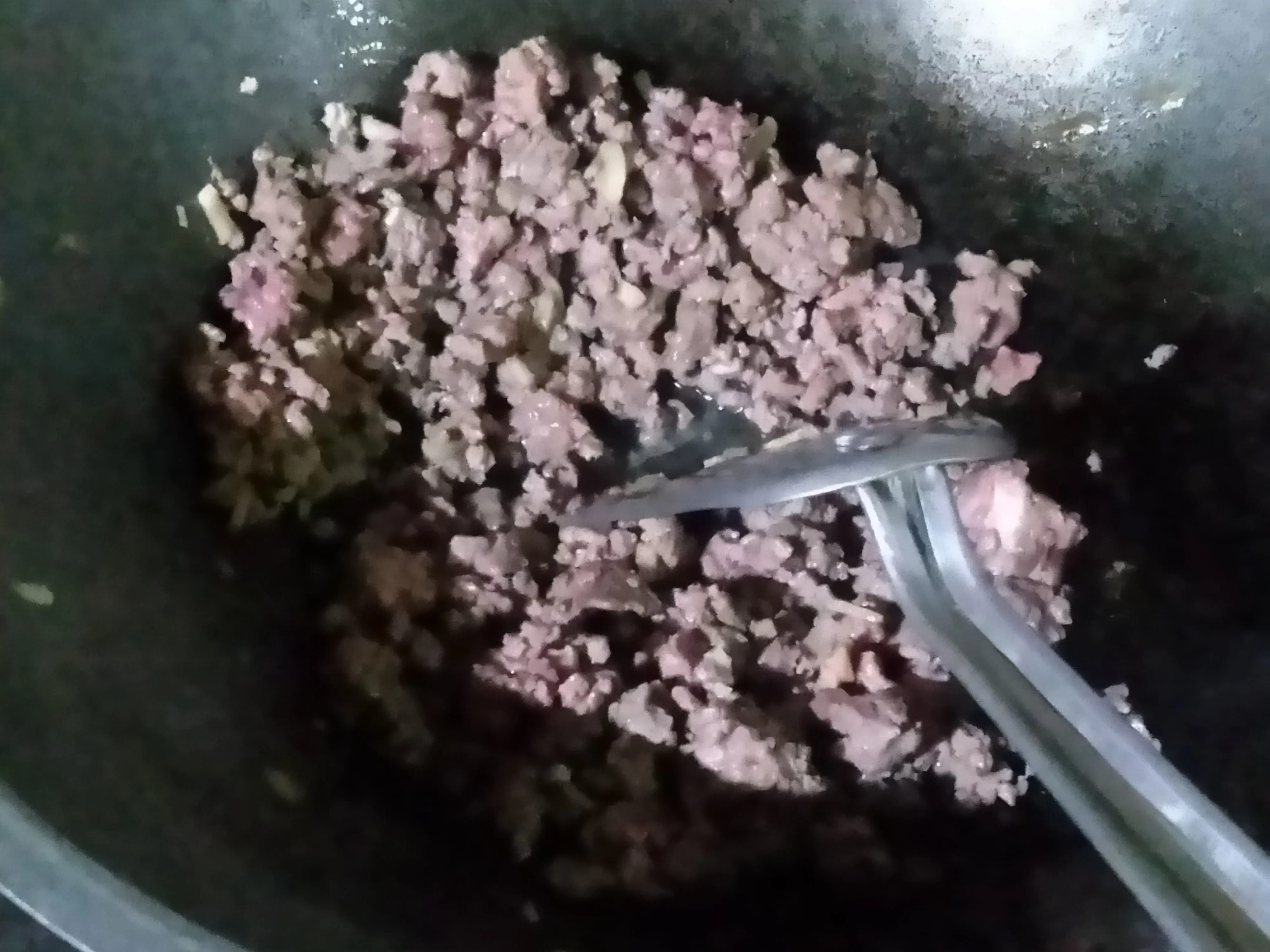 Step 6 Pokcoy Siram Daging Cincang